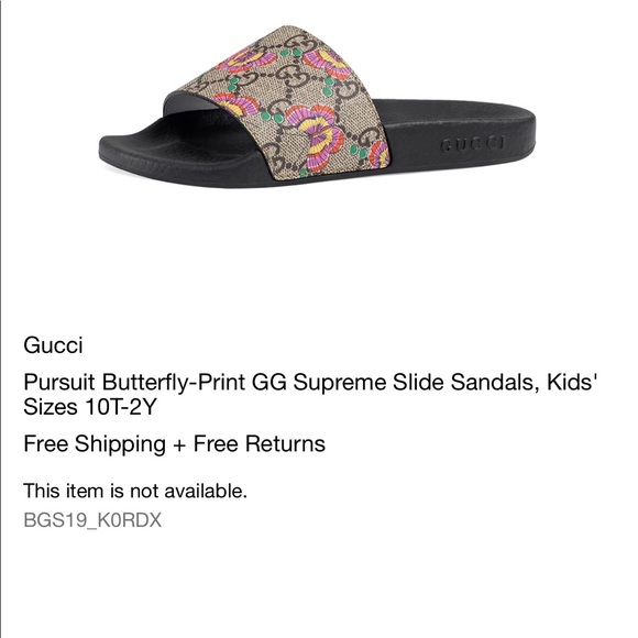 butterfly gucci slides